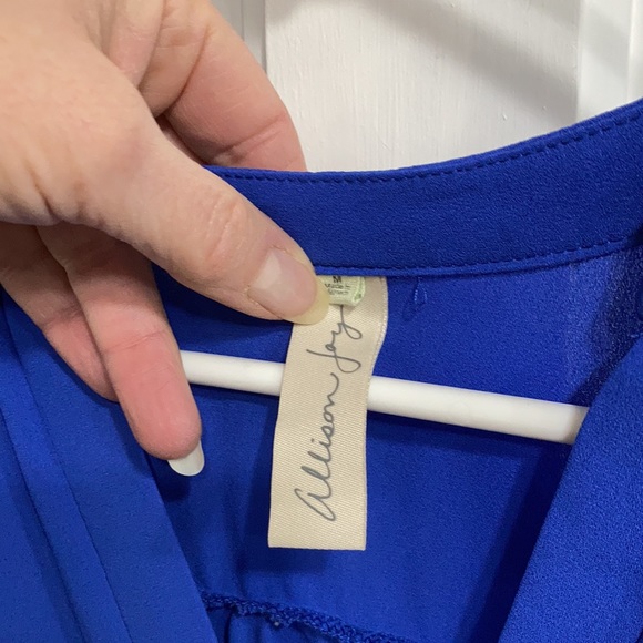 Beautiful Blue Chiffon Tunic Blouse - Picture 4 of 6